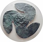 Fig. 12. Winged gorgoneion; bronze shield device from Olympia, Archaeological Museum B 110 (first half of the sixth century BC)[77]