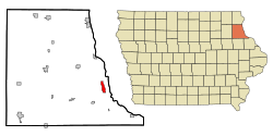 Location of Guttenberg in Iowa