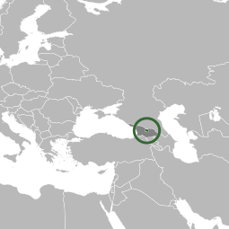Localização República da Ossétia do Sul-Estado da Alânia