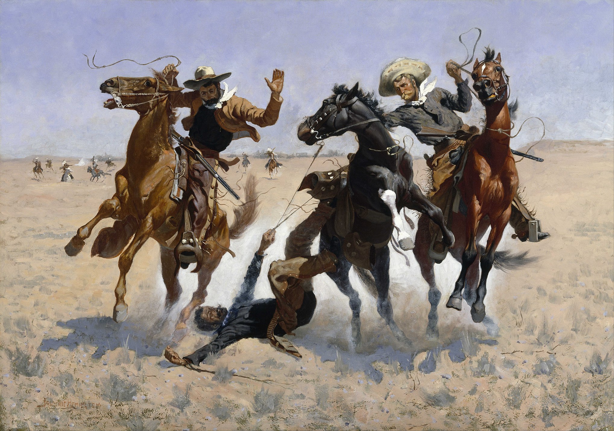 Frederic Remington's Aiding a Comrade