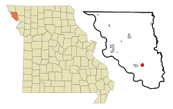 Location of Oregon, Missouri