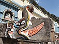 Hiti Manga in the Balaju Water Garden. Almost all stone taps in Nepal depict this Makara