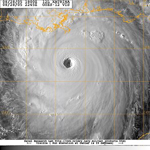 Ураган «Катрина». Вид из космоса. 28 августа 2005 года