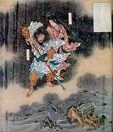 Izanagi and Izanami giving birth to Japan, c. 1870