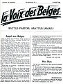 La Voix des Belges - 10 août 1941