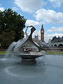 feature fountain sculpture at St Thomas' Campus, overlooking the Houses of Parliament at Westminster