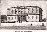 Palazzina della Banca Popolare di Terni (Stampa a xilografia, 1895)