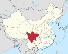 نقشہ محل وقوع صوبہ سیچوان Sichuan Province