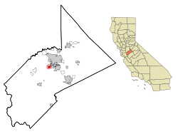 Location in Stanislaus County and the state of California