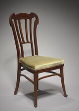 Mahogany chair by Horta (1900) (Cleveland Museum of Art)