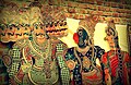 Hanuman i Ravana a Togalu Gombeyaata, una tradició de titelles d'ombres a la part sud de l'Índia