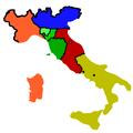 Map of Italy in 1859 AD