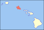 Location of the island of Oahu in Hawaii