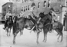 McKees constables on horseback, 1909