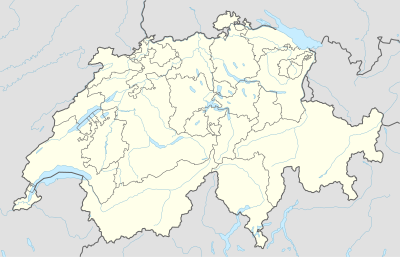 Map of Switzerland and the 10 teams of the 2018–19 Super League