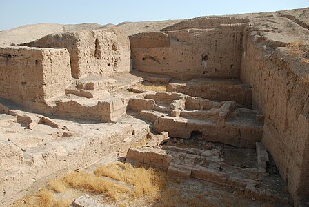 Zona d'excavació d'edificis del Calcolític tardà (zona TW) al jaciment de Tell Brak