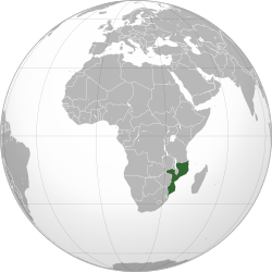 Mozambik haritadaki konumu