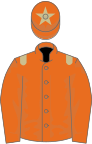 Orange, Beige epaulets and star on cap