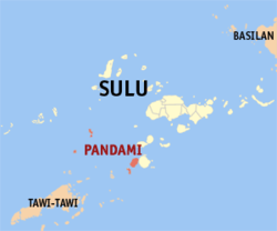 Mapa de Sulu con Pandami resaltado