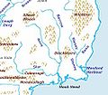 Topography of Osraige; note location of the "Three Sisters".