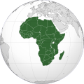 Location of Africa on the world map