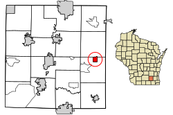 Location of Sullivan in Jefferson County, Wisconsin