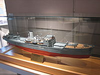 Model of the Norwegian troopship Svalbard (ex-Togo) at Bergenhus Fortress Museum