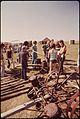 Students view farm equipment