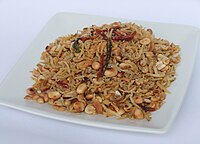 Sambal teri kacang, fried anchovies with peanuts and chili (Indonesia)