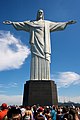 Christus die Verlosser op die Corcovado-berg in Rio de Janeiro, Brasilië.