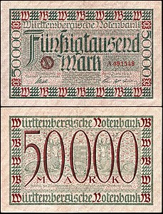 Württemberg 50000 Mark