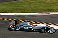 Michael Schumacher driving Mercedes MGP W02 at the 2011 Italian Grand Prix.