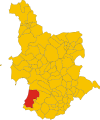 Collocatio finium Municipii in Provincia Arborensi.