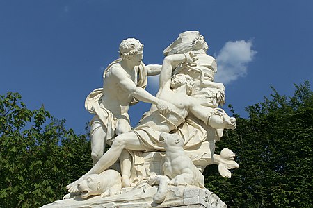 Sébastien Slodtz, Aristée entravant Protée (1714), château de Versailles.