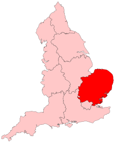 Poziția regiunii East of England