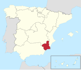 Map of the Region of Murcia