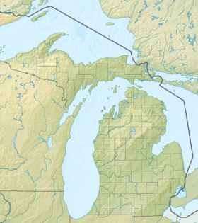 Map showing the location of Petoskey State Park