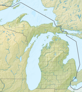 Map showing the location of Grand Traverse Bay Underwater Preserve