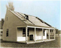 Image 14MIT's Solar House #1, built in 1939 in the US, used seasonal thermal energy storage for year-round heating. (from Solar energy)