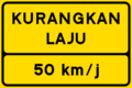 Reduce speed with speed limit