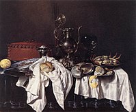 Still Life with Pie, Silver Ewer and Crab, 1658, Frans Hals Museum, Харлем