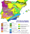 Principales unidades geológicas de la península ibérica.