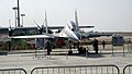 IAF Sukhoi 30 MKI with tilted forward horizontal stabilisers (Canards) at static display Aero India 2013