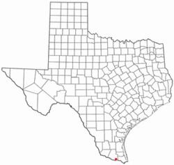 Location of Llano Grande, Texas