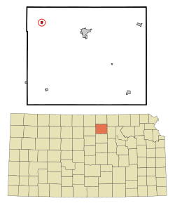 Location within Cloud County and Kansas