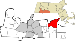 Location in Hampden County in Massachusetts