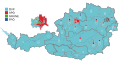 Map showing the results of the election on the sub-constituency level