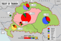 Image 3The Treaty of Trianon: Hungary lost 72% of its land, and sea ports in Croatia, 3,425,000 Magyars found themselves separated from their motherland. The country lost five of its ten biggest Hungarian cities. (from History of Hungary)