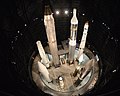 Image 72An assortment of American nuclear intercontinental ballistic missiles at the National Museum of the United States Air Force. Clockwise from top left: PGM-17 Thor, LGM-25C Titan II, HGM-25A Titan I, Thor-Agena, LGM-30G Minuteman III, LGM-118 Peacekeeper, LGM-30A/B/F Minuteman I or II, PGM-19 Jupiter (from Nuclear weapon)