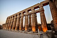 Papyriform columns of the Luxor Temple, Egypt